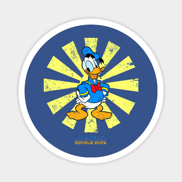 Donald Duck Retro Japanese Magnet by Nova5